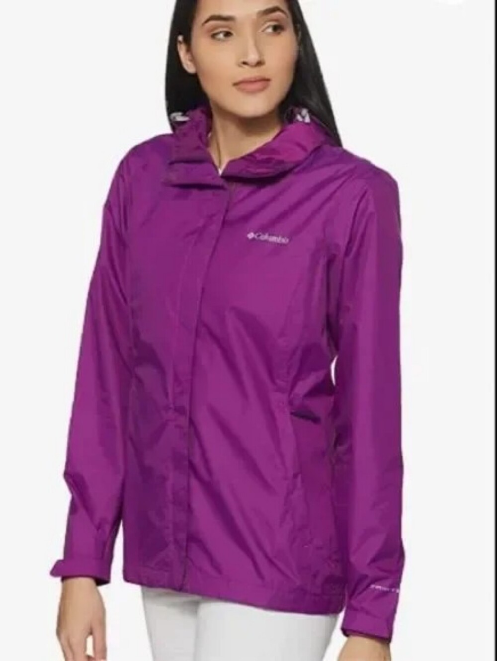 Columbia Women's Arcadia II Waterproof Raincoat Purple Size Large EUC